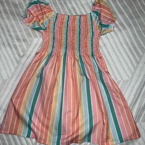 Colorful Striped Kids Dress